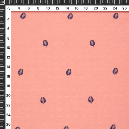 Rose Pink Floral Digital Print Elegant Blend Pashmina Fabric