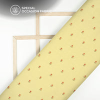 Cherry Red Floral Digital Print Elegant Blend Pashmina Fabric