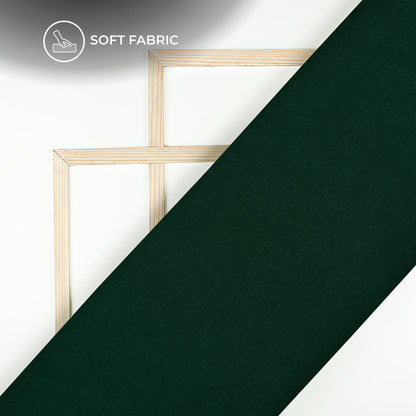 Dark Green Plain Lining Butter Crepe Fabric