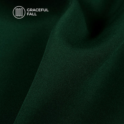 Dark Green Plain Lining Butter Crepe Fabric
