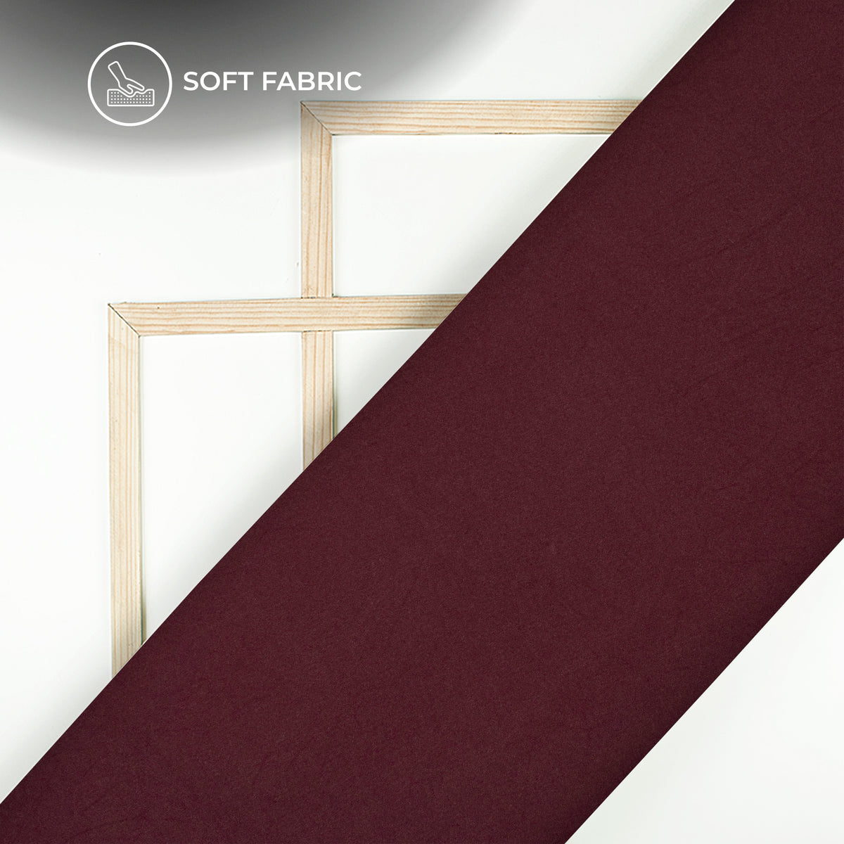 Sangria Brown Plain Lining Butter Crepe Fabric