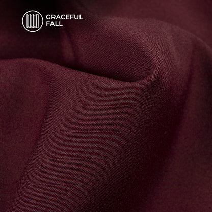 Sangria Brown Plain Lining Butter Crepe Fabric