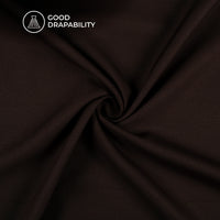 Dark Brown Plain Lining Butter Crepe Fabric