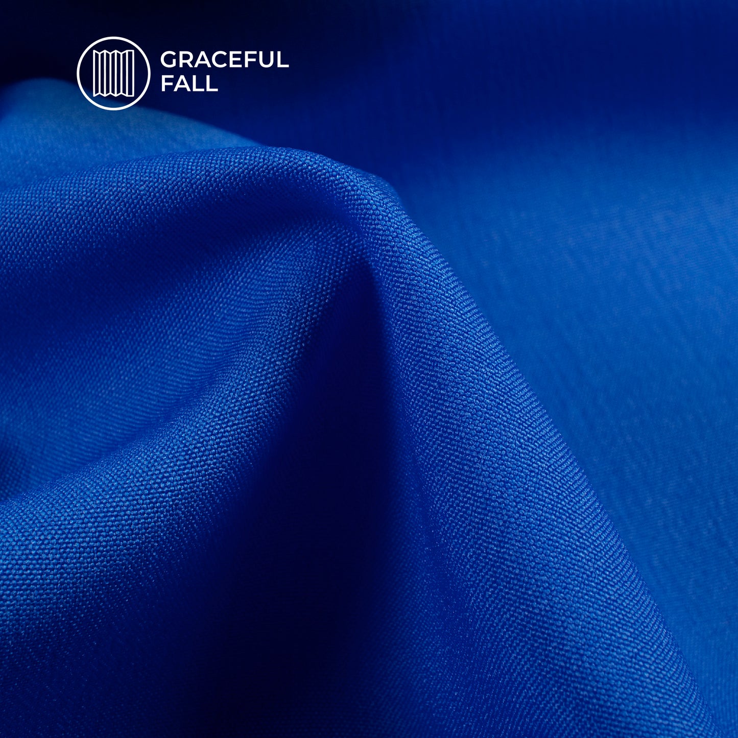 Azure Blue Plain Lining Butter Crepe Fabric