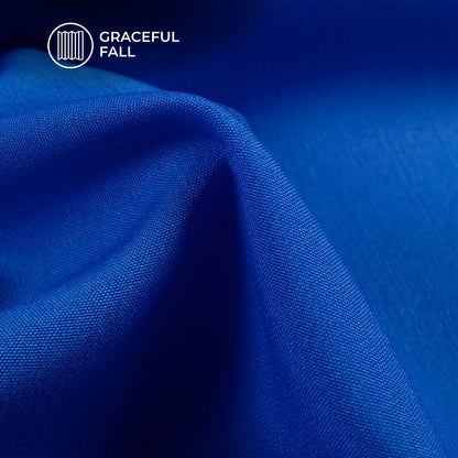 Azure Blue Plain Lining Butter Crepe Fabric