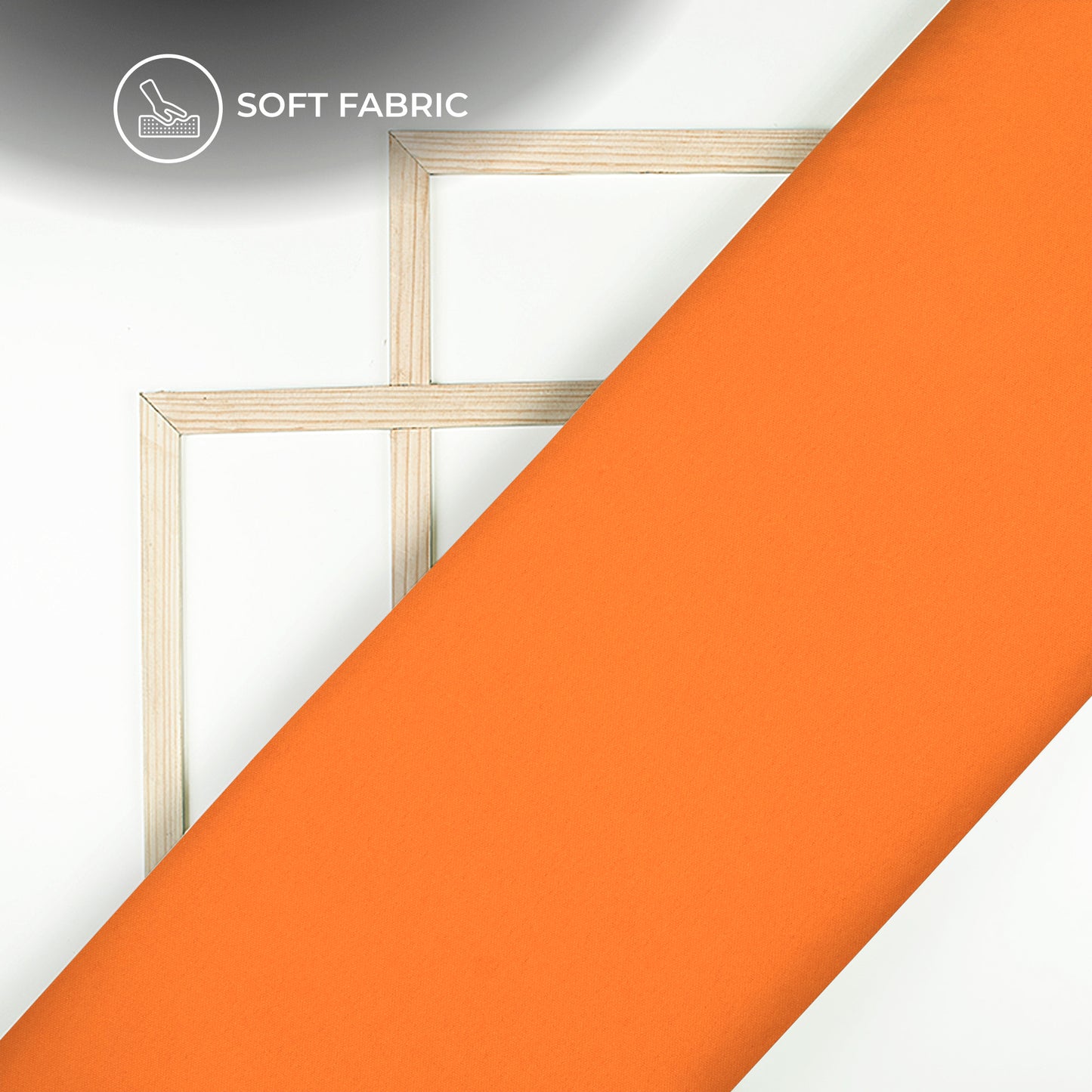 Royal Orange Plain Lining Butter Crepe Fabric