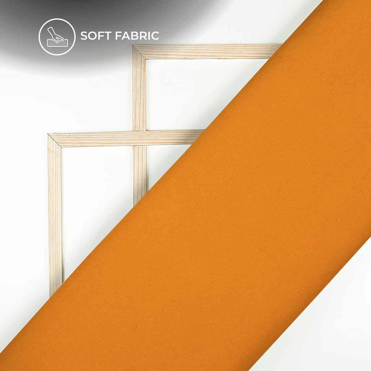 Cadmium Orange Plain Lining Butter Crepe Fabric