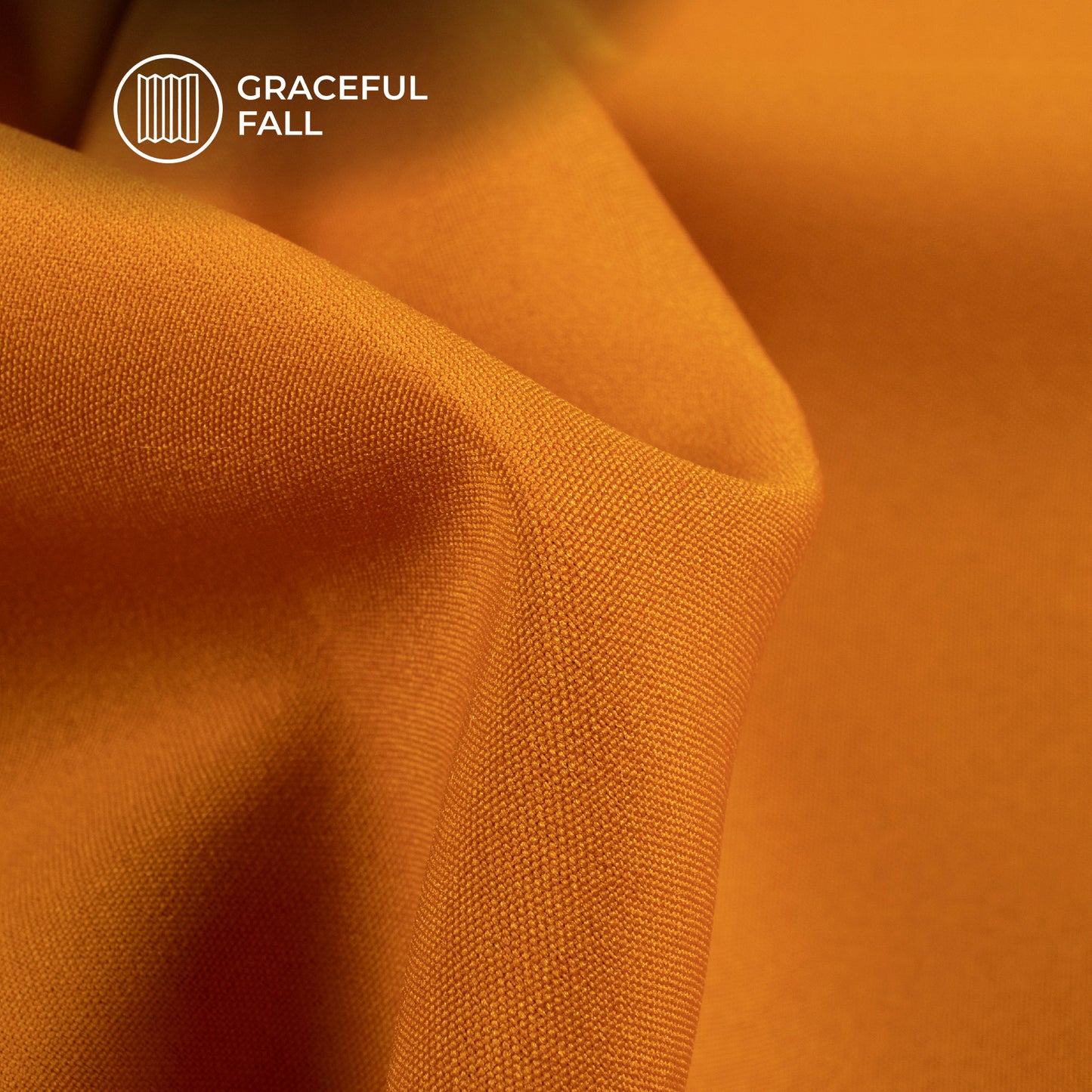 Cadmium Orange Plain Lining Butter Crepe Fabric