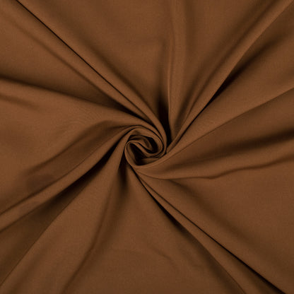 Caramel Brown Plain Butter Crepe Fabric