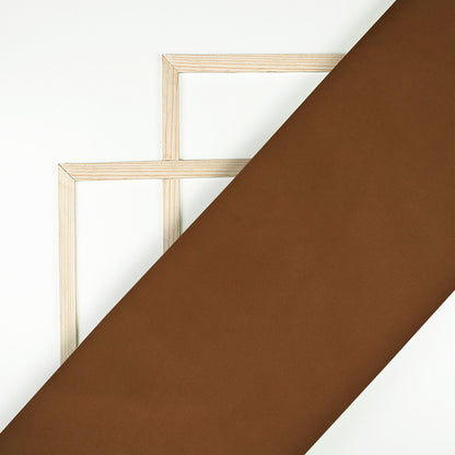 Caramel Brown Plain Butter Crepe Fabric
