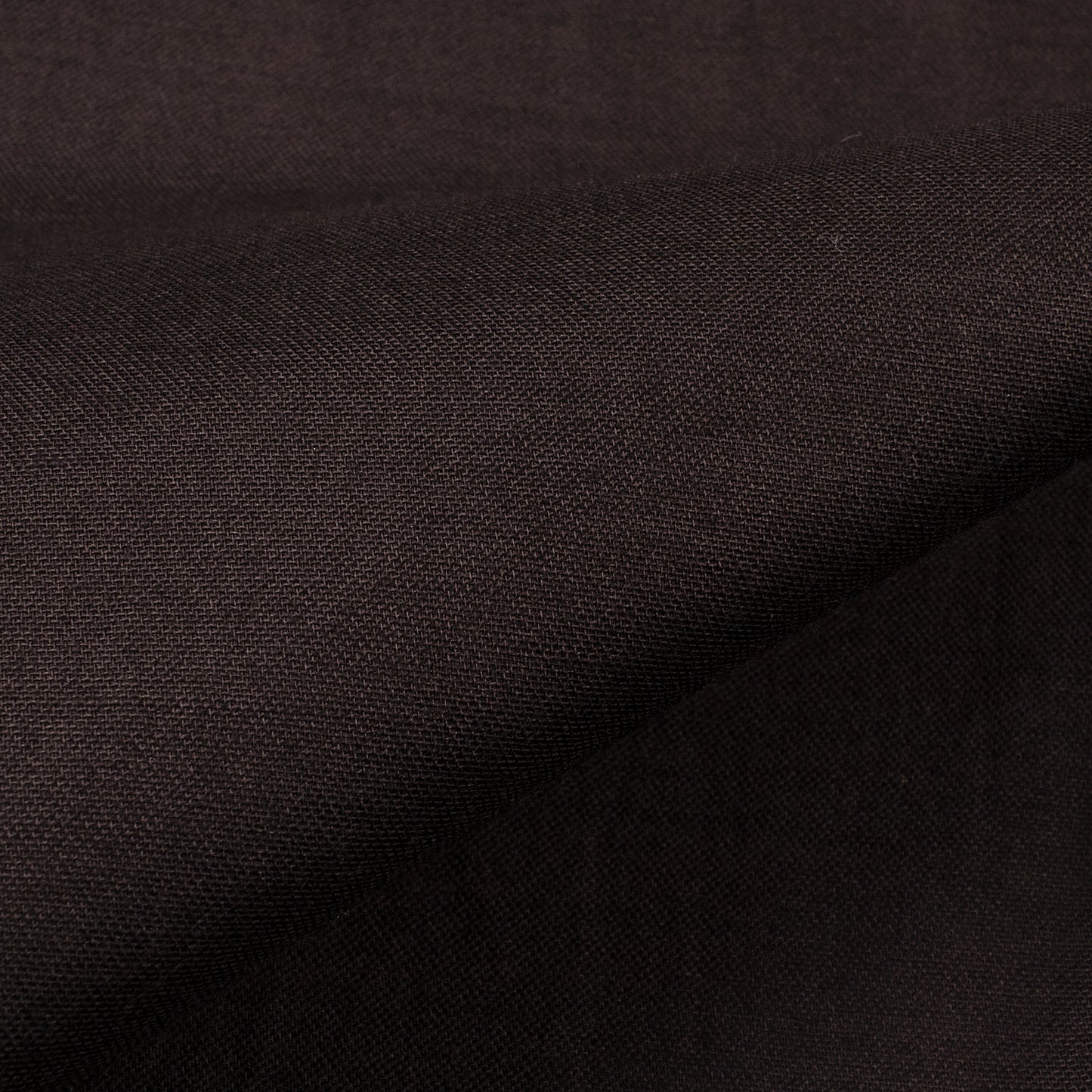 Dark Brown Plain Glazed Cotton Fabric