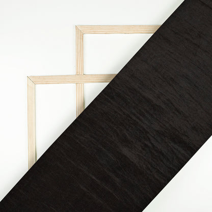 Black Plain Pure Uppada Silk Fabric