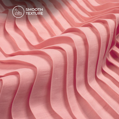 Puce Pink Plain Pleated Imported Satin Fabric