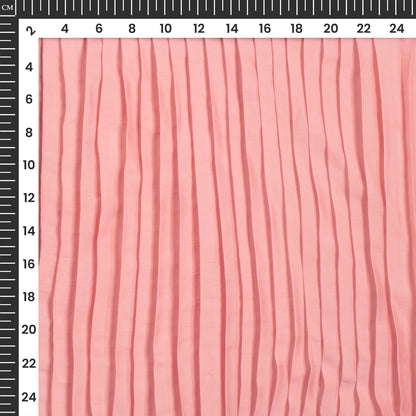 Puce Pink Plain Pleated Imported Satin Fabric