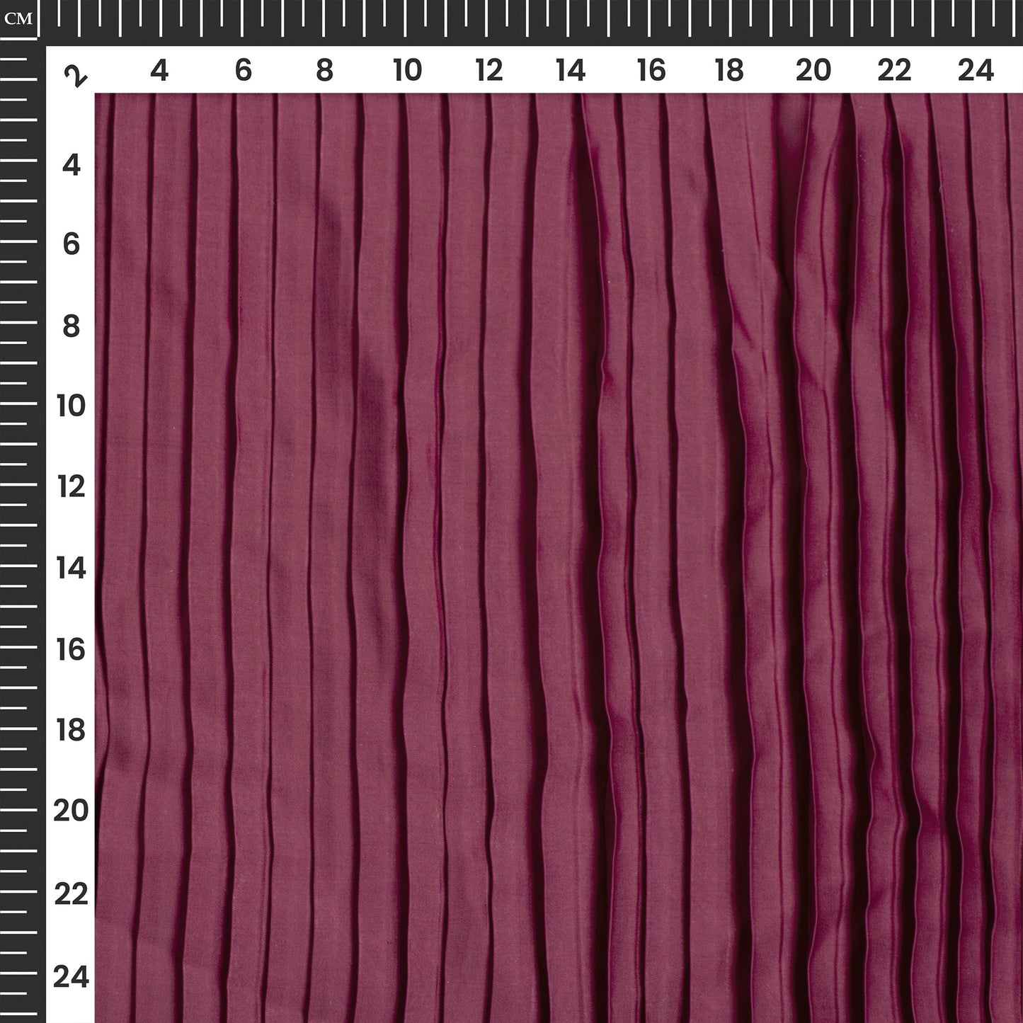 Jam Purple Plain Pleated Imported Satin Fabric