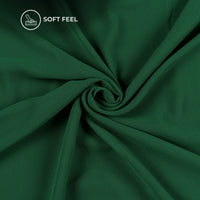 Dark Green Plain Georgette Fabric