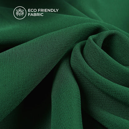 Dark Green Plain Georgette Fabric