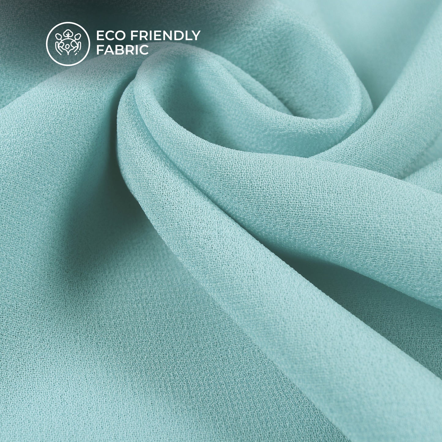 Baby Bule Plain Georgette Fabric