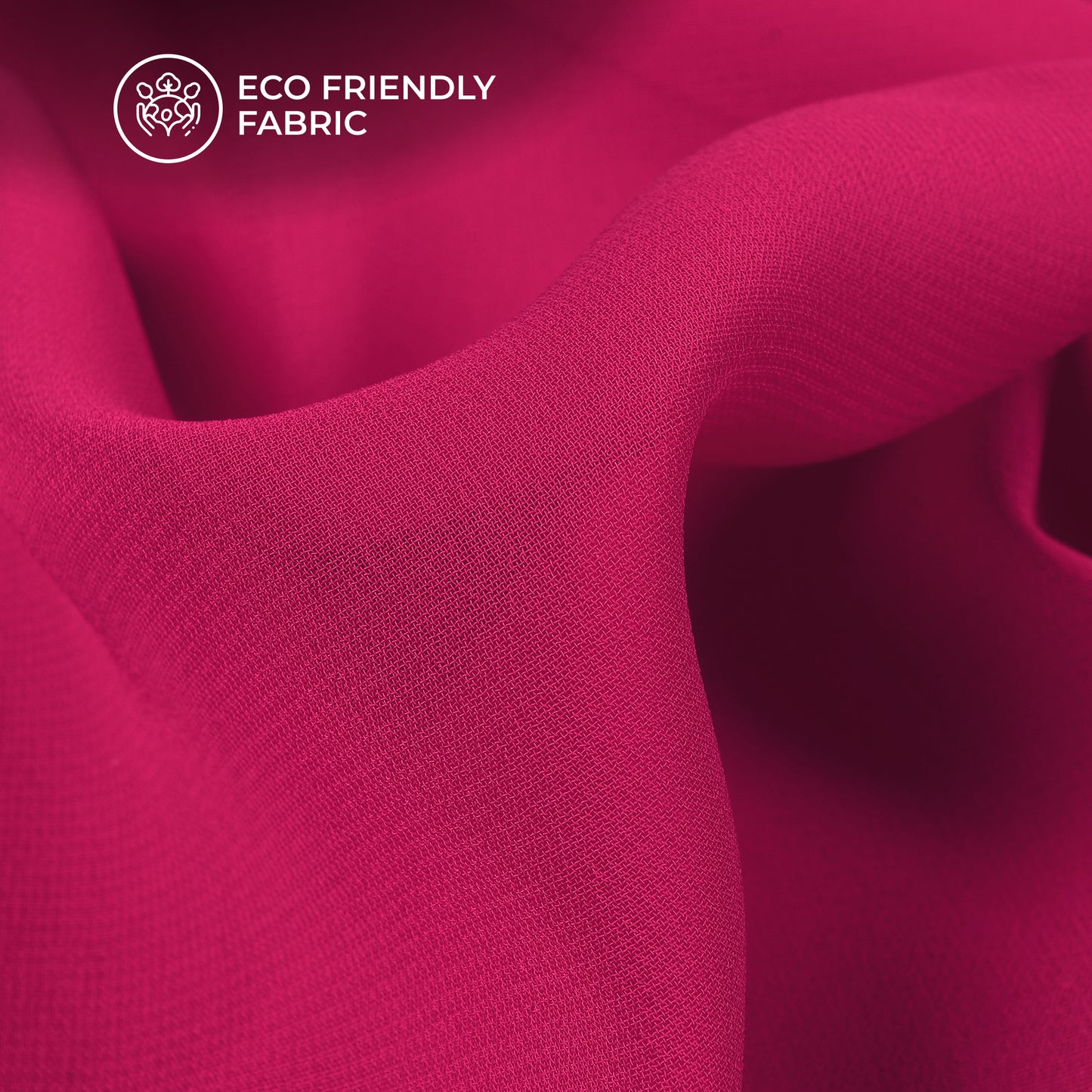Deep Pink Plain Georgette Fabric