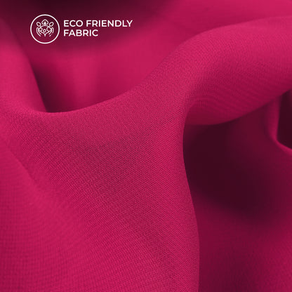 Deep Pink Plain Georgette Fabric