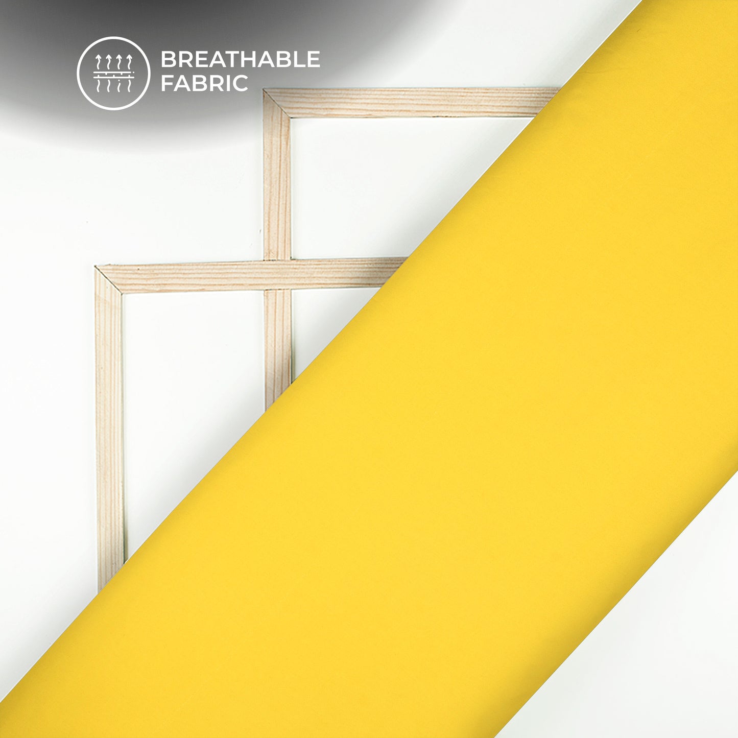 Bright Yellow Plain Georgette Fabric