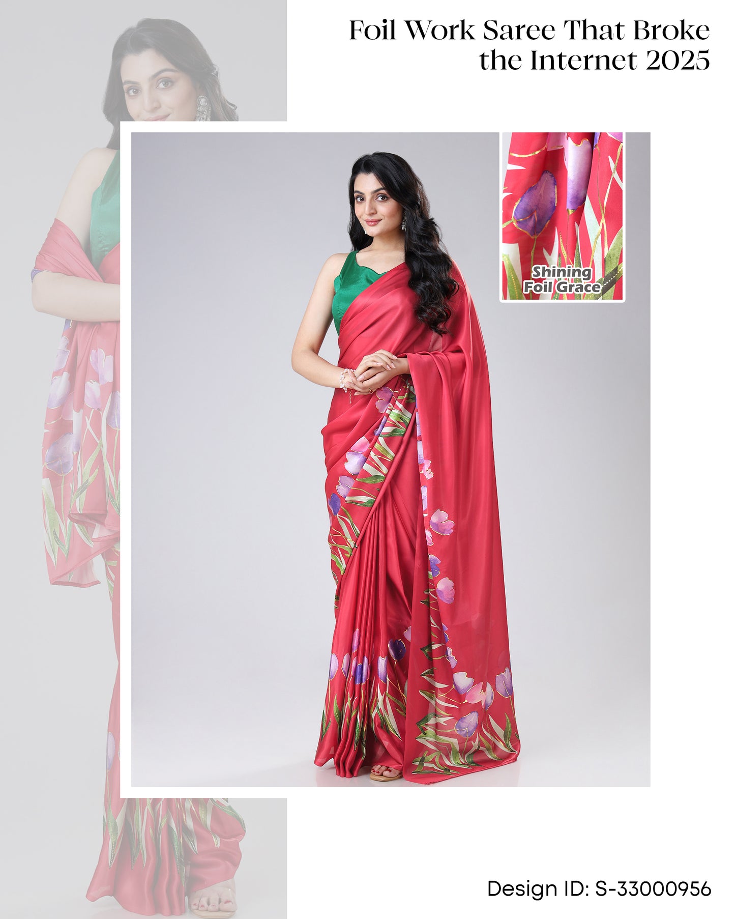 Exclusive Foil Work Sarees Wholesale Catalogue (Set Of 5 Sarees)