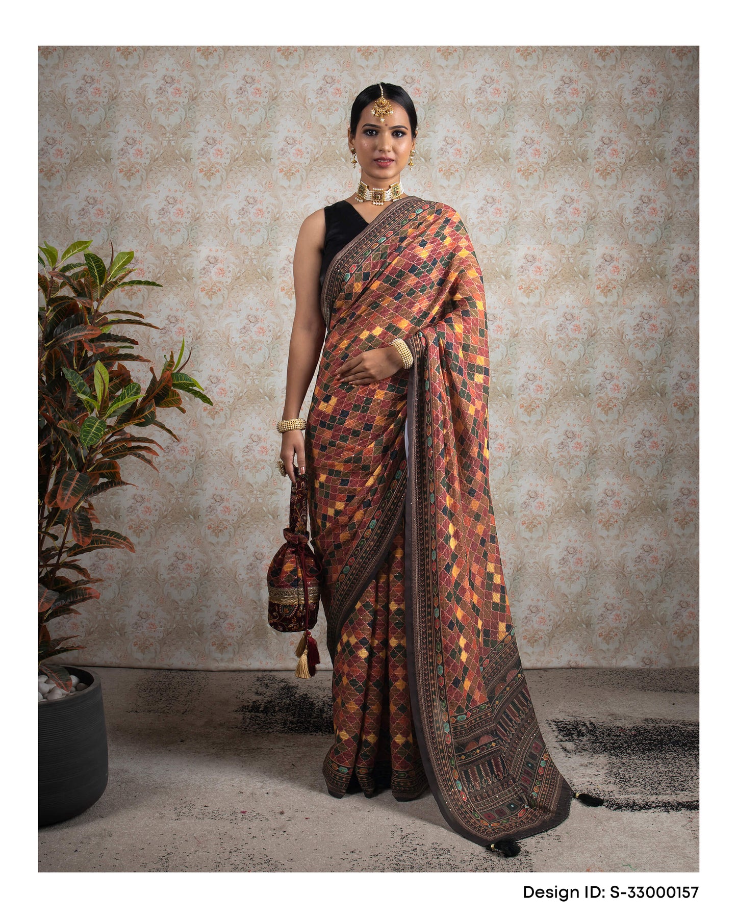 Sequins Luxe Georgette Saree Catalogue For Wholesale - Set of 5 Sarees