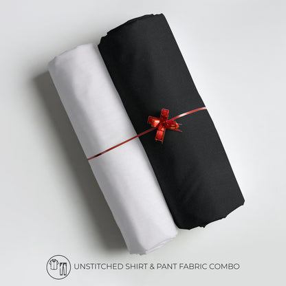 Men's Unstitched Shirt and Pant Fabric Combo in Gifting Case