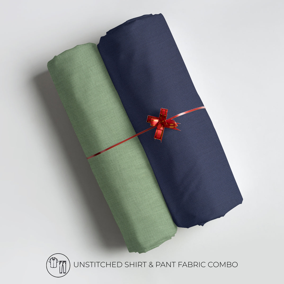 Men's Unstitched Shirt and Pant Fabric Combo in Gifting Case