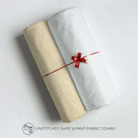 Men's Unstitched Shirt And Pant Fabric Combo In Gift Carrying Case