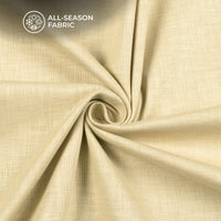 Cream Plain Cotton Linen Shirting Fabric