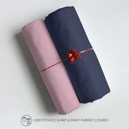 Men's Unstitched Shirt and Pant Fabric Combo in Gifting Case