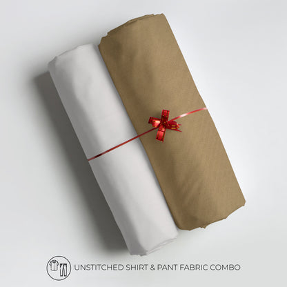Men's Unstitched Shirt And Pant Fabric Combo In Gift Carrying Case