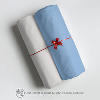 Men's Unstitched Shirt And Pant Fabric Combo In Gift Carrying Case