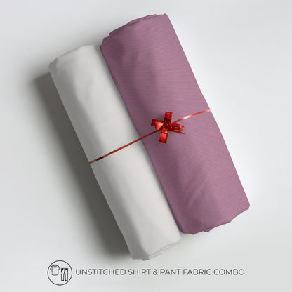Men's Unstitched Shirt And Pant Fabric Combo In Gift Carrying Case