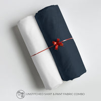 Men's Unstitched Shirt And Pant Fabric Combo In Gift Carrying Case