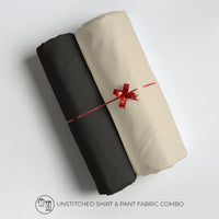 Men's Unstitched Shirt And Pant Fabric Combo In Gift Carrying Case