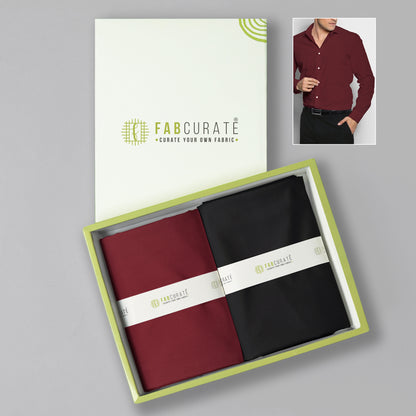 Men's Unstitched Shirt and Pant Fabric Combo in Gifting Case