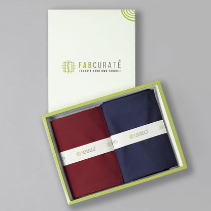 Men's Unstitched Shirt and Pant Fabric Combo in Gifting Case