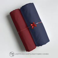 Men's Unstitched Shirt and Pant Fabric Combo in Gifting Case