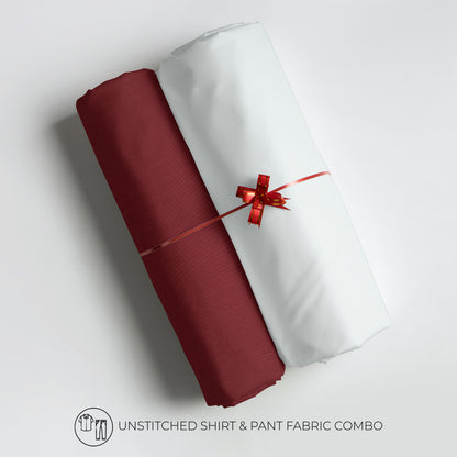 Men's Unstitched Shirt and Pant Fabric Combo in Gifting Case
