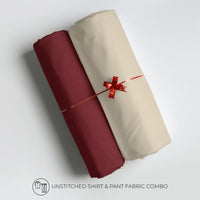 Men's Unstitched Shirt and Pant Fabric Combo in Gifting Case