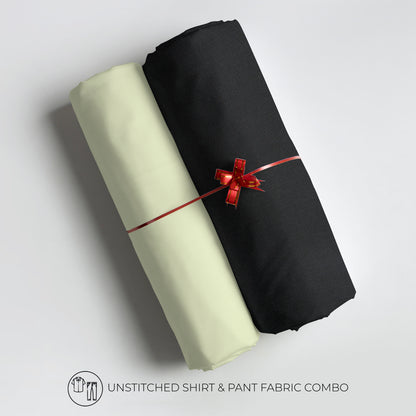 Men's Unstitched Shirt And Pant Fabric Combo In Gift Carrying Case