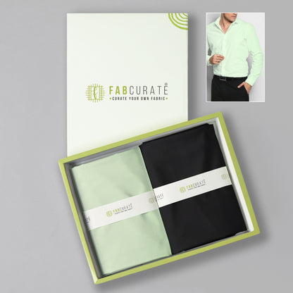Men's Unstitched Shirt and Pant Fabric Combo in Gifting Case