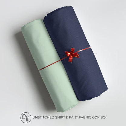 Men's Unstitched Shirt and Pant Fabric Combo in Gifting Case
