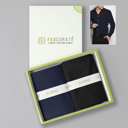 Men's Unstitched Shirt and Pant Fabric Combo in Gifting Case