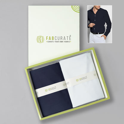 Men's Unstitched Shirt and Pant Fabric Combo in Gifting Case