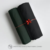 Men's Unstitched Shirt and Pant Fabric Combo in Gifting Case