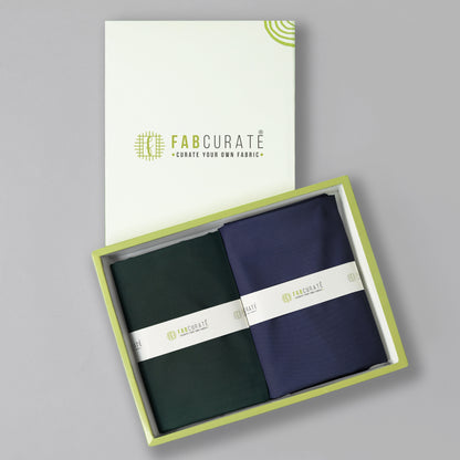 Men's Unstitched Shirt and Pant Fabric Combo in Gifting Case