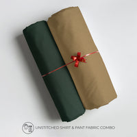 Men's Unstitched Shirt and Pant Fabric Combo in Gifting Case
